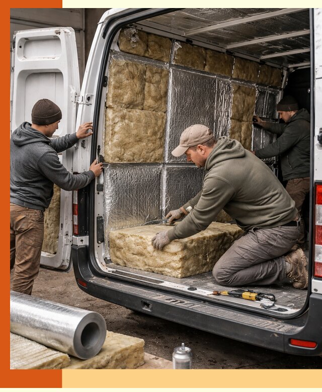 Утепление фургона в Советской Гавани: профессиональная теплоизоляция и шумоизоляция