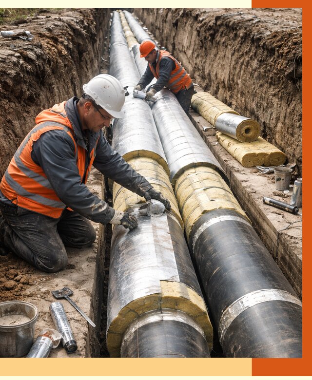 Утепление теплотрассы в Советской Гавани от 4675 руб./м2 — ппу и комплексная изоляция | ТепломастерСвс